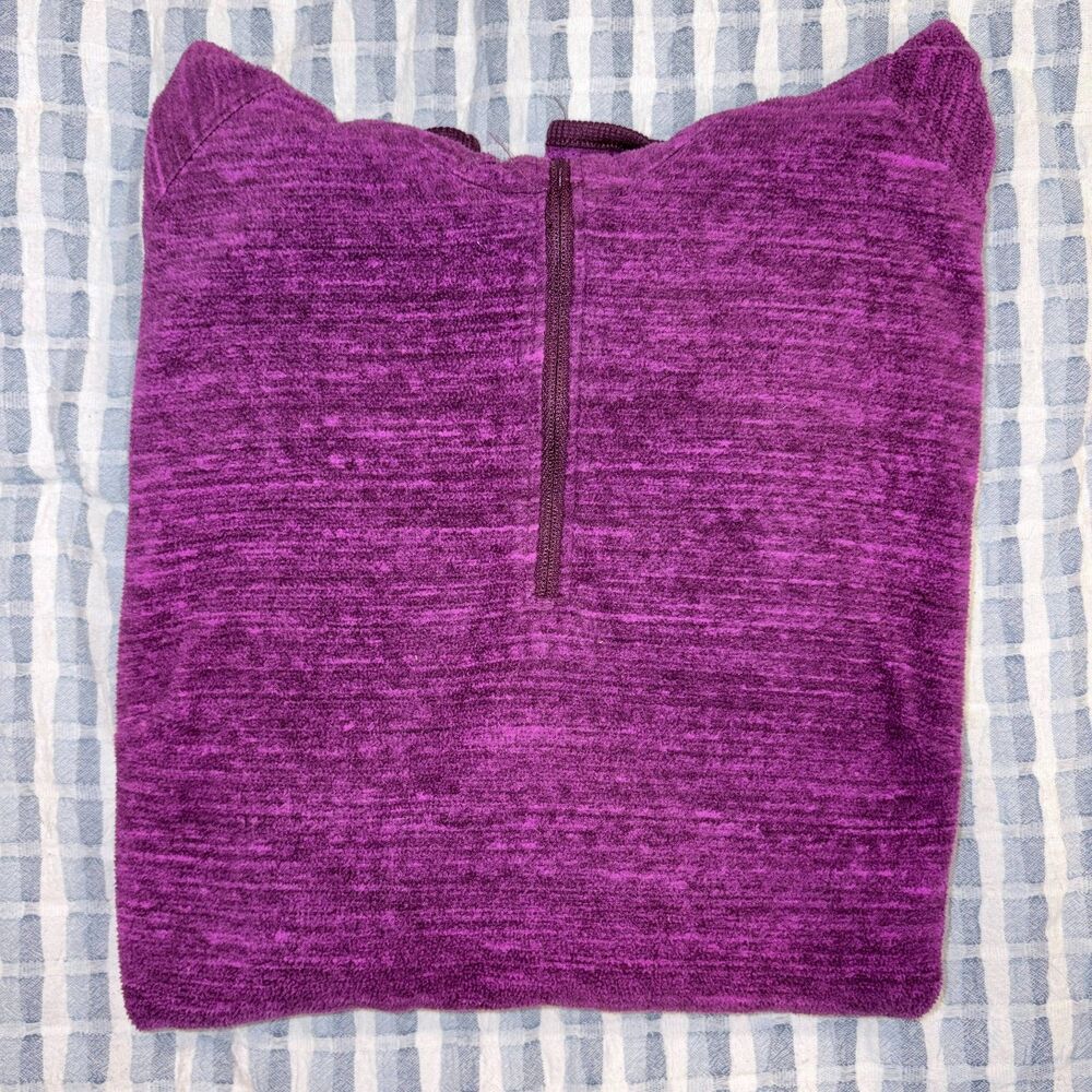 Columbia Women’s Purple Space Dye Quarter-Zip Fleece Pullover Medium